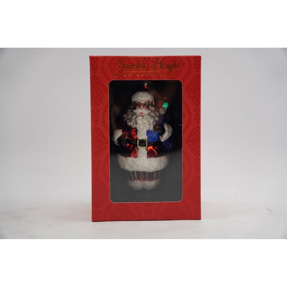 Radko Sparkle Bright Santa Claus Christmas Ornament Festive Holiday‎ Decor